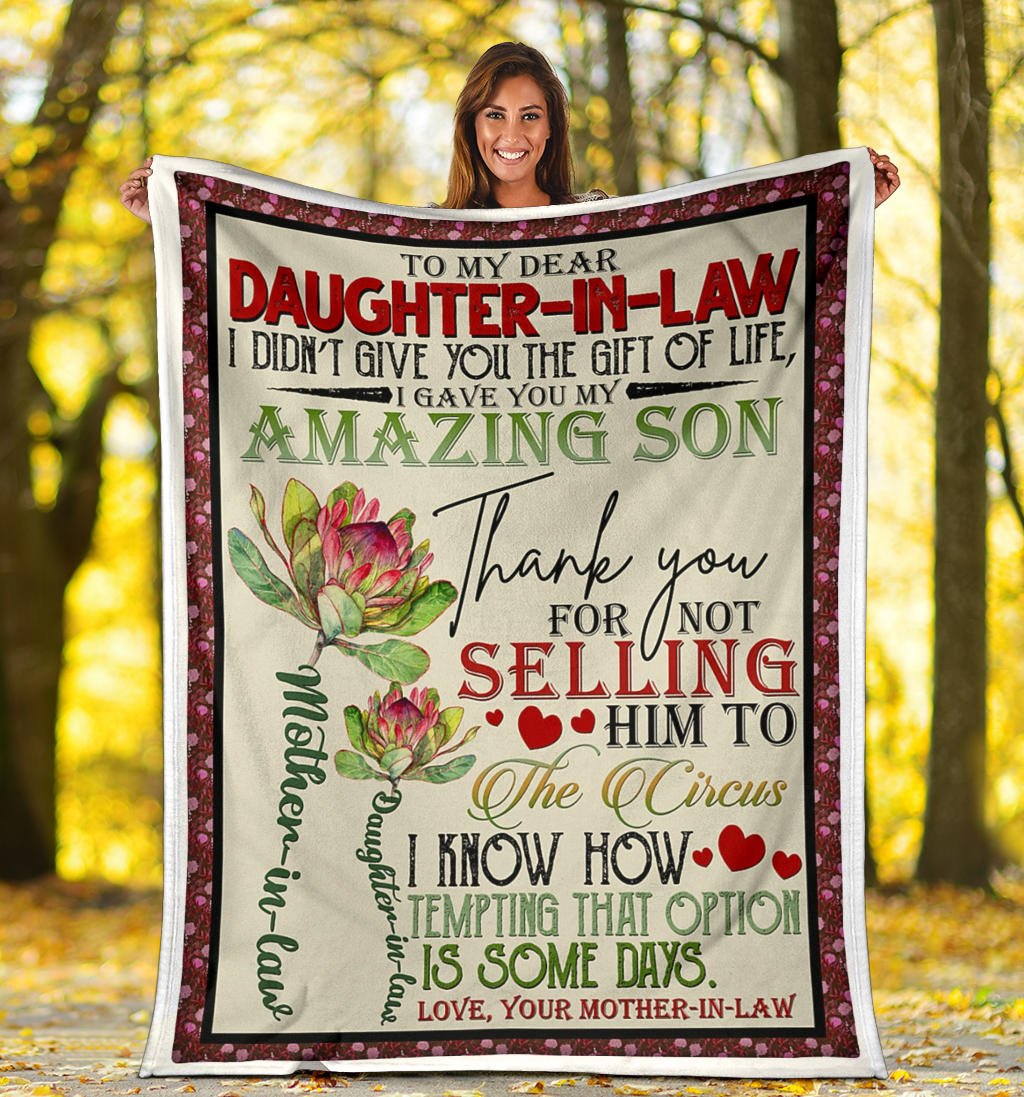 Dear Daughter In Law Blanket - Carbone's Marketplace