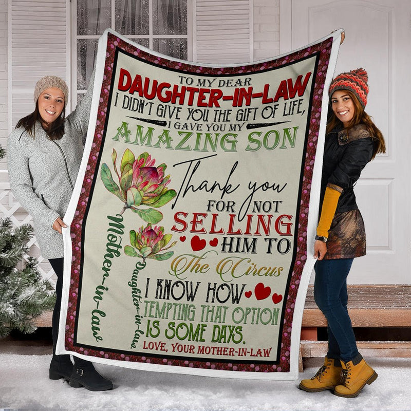 Dear Daughter In Law Blanket - Carbone&