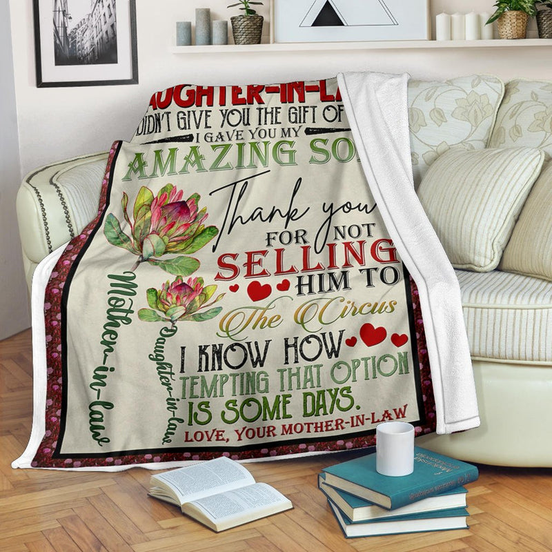 Dear Daughter In Law Blanket - Carbone&