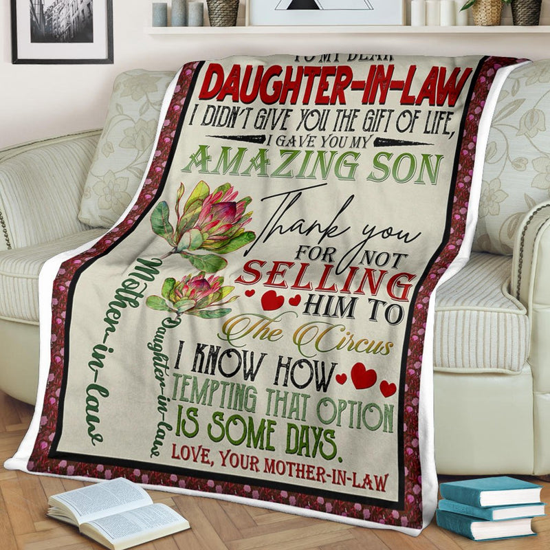 Dear Daughter In Law Blanket - Carbone&