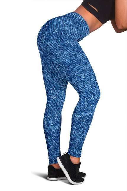 Denim Print Fashion Leggings - Carbone's Marketplace