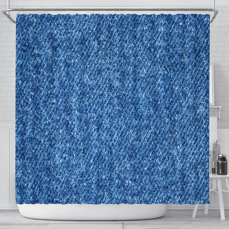 Denim Print Shower Curtain - Carbone&