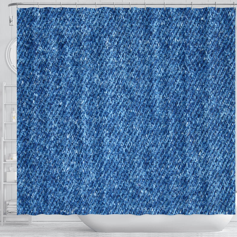 Denim Print Shower Curtain - Carbone&