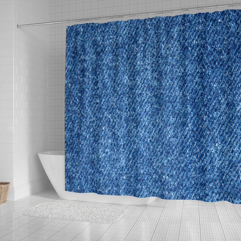 Denim Print Shower Curtain - Carbone&