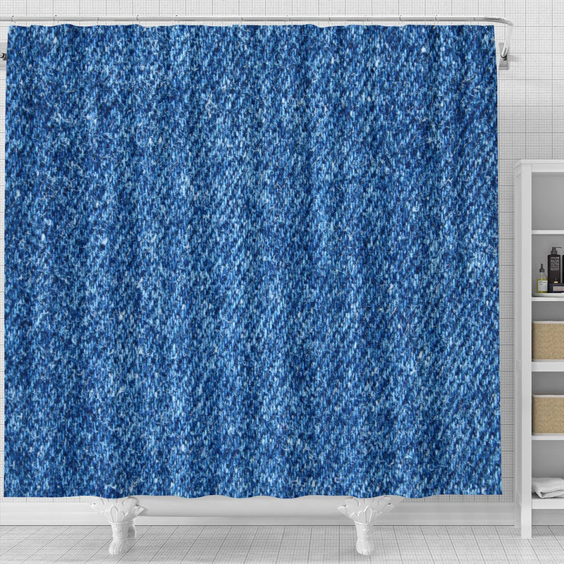 Denim Print Shower Curtain - Carbone&