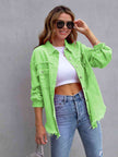 Distressed Drop Shoulder Denim Jacket - Carbone's Marketplace