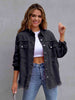 Distressed Drop Shoulder Denim Jacket - Carbone's Marketplace