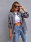 Distressed Drop Shoulder Denim Jacket - Carbone's Marketplace