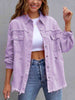 Distressed Drop Shoulder Denim Jacket - Carbone's Marketplace