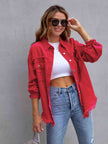 Distressed Drop Shoulder Denim Jacket - Carbone's Marketplace