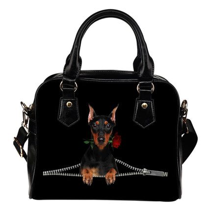 Doberman Pinscher Rose Zipper - Carbone's Marketplace