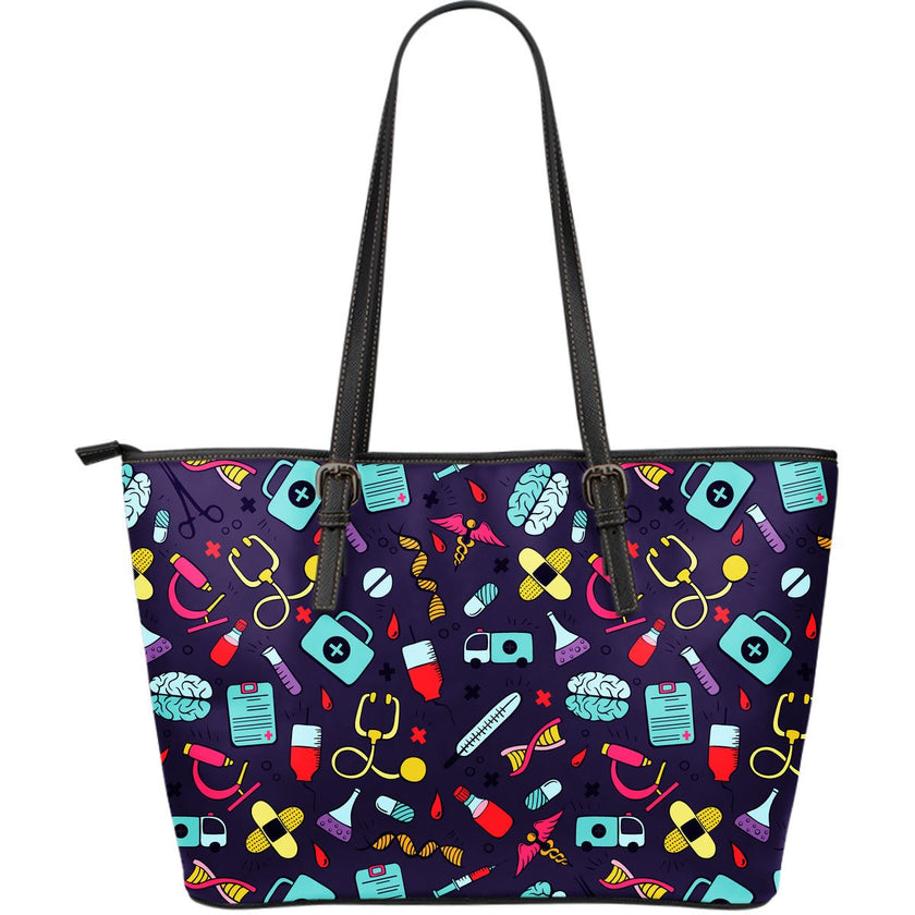 Doctor / Nurse Large Leather Tote Bag - Carbone's Marketplace