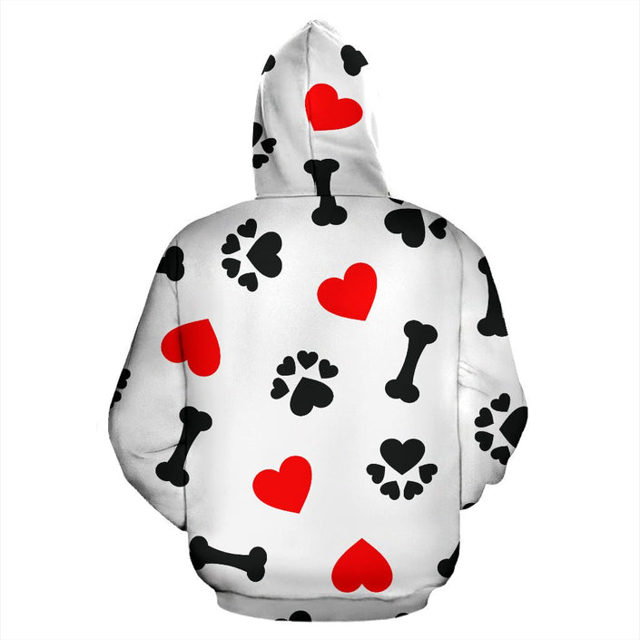 Dog Love All Over Hoodie - Carbone's Marketplace