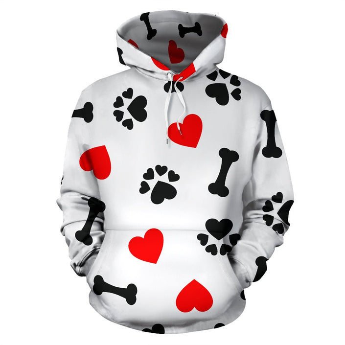 Dog Love All Over Hoodie - Carbone's Marketplace