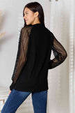 Double Take Round Neck Raglan Sleeve Blouse - Carbone's Marketplace