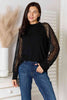 Double Take Round Neck Raglan Sleeve Blouse - Carbone's Marketplace