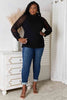 Double Take Round Neck Raglan Sleeve Blouse - Carbone's Marketplace