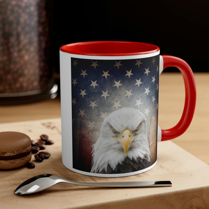 Eagle & American Flag Mug, 11oz - Carbone&