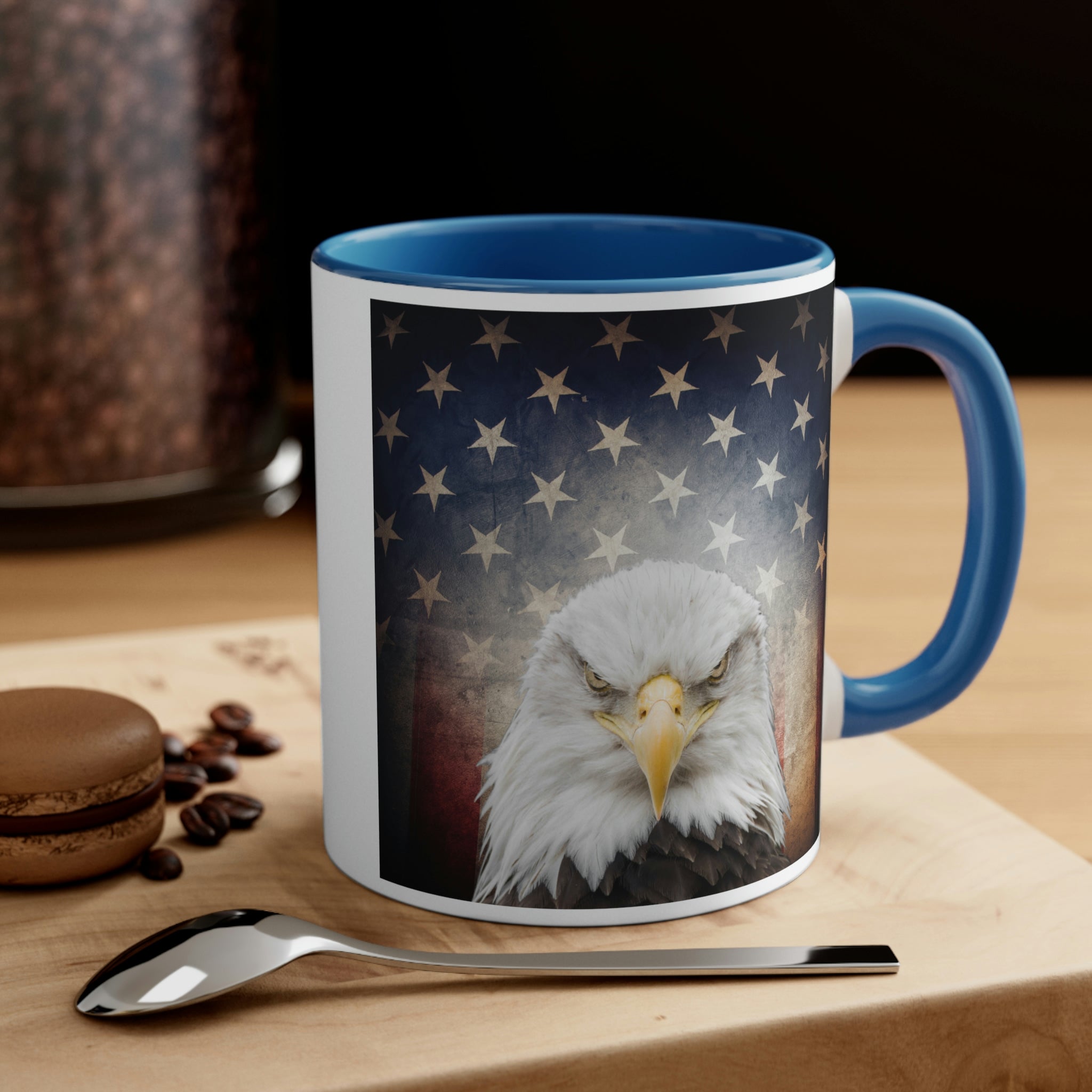 Eagle & American Flag Mug, 11oz - Carbone's Marketplace