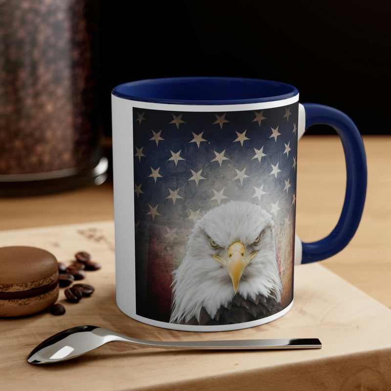 Eagle & American Flag Mug, 11oz - Carbone&