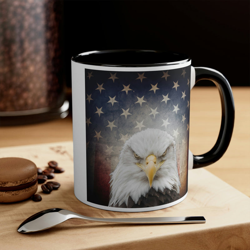 Eagle & American Flag Mug, 11oz - Carbone&