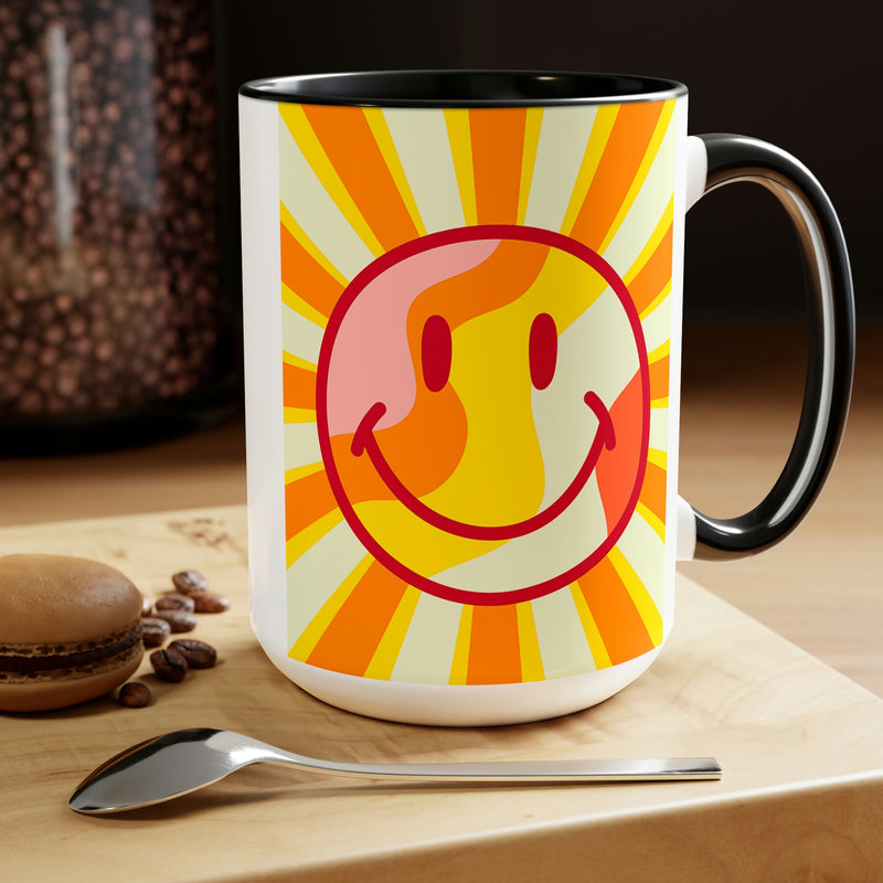 Sunshine Smiley Face Mugs, Sunshine Mug, Smily Face Mug