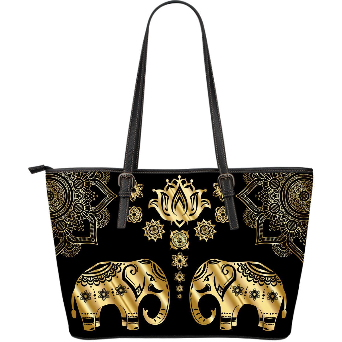 Elephant Paradise Large Leather Tote Bag - Carbone's Marketplace