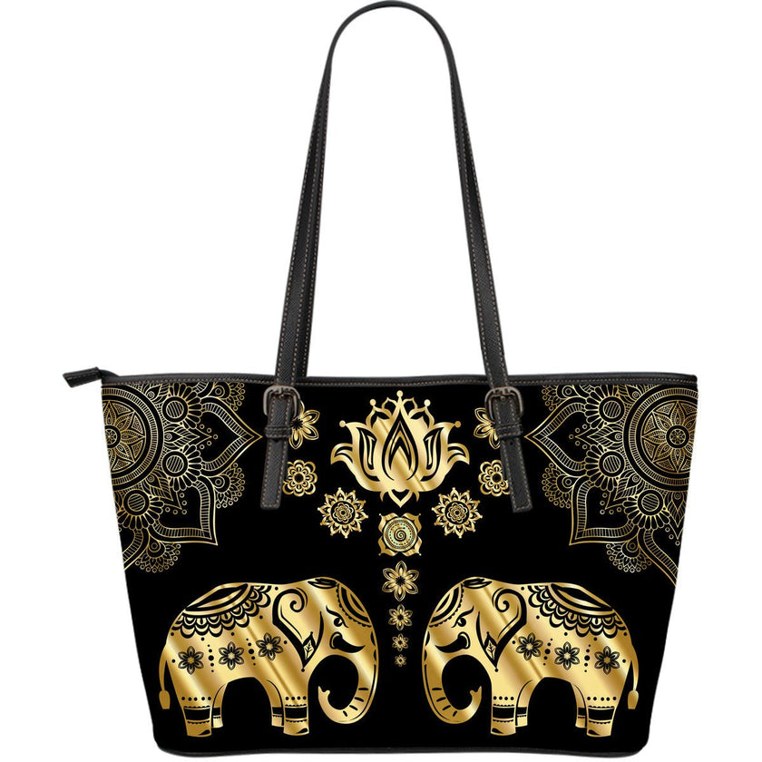 Elephant Paradise Large Leather Tote Bag - Carbone's Marketplace