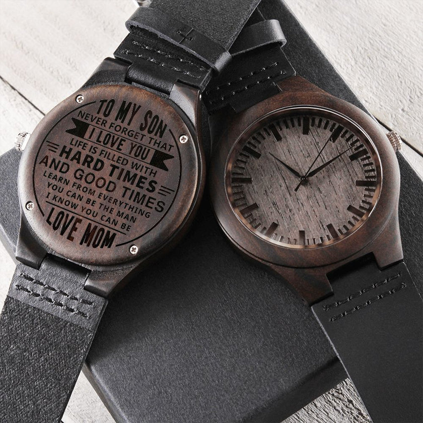 Engraved Wooden Watch - Carbone's Marketplace