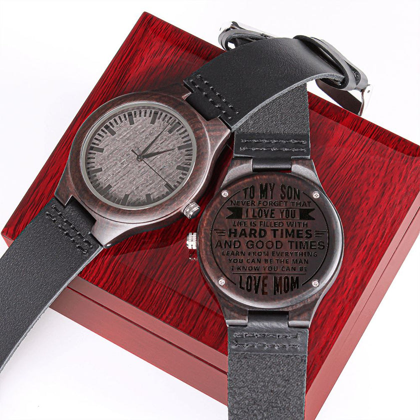 Engraved Wooden Watch - Carbone's Marketplace