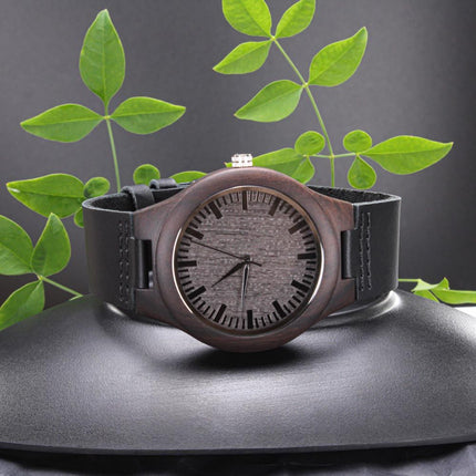 Engraved Wooden Watch - Carbone's Marketplace