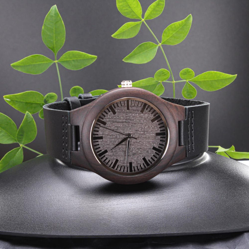 Engraved Wooden Watch - Carbone's Marketplace