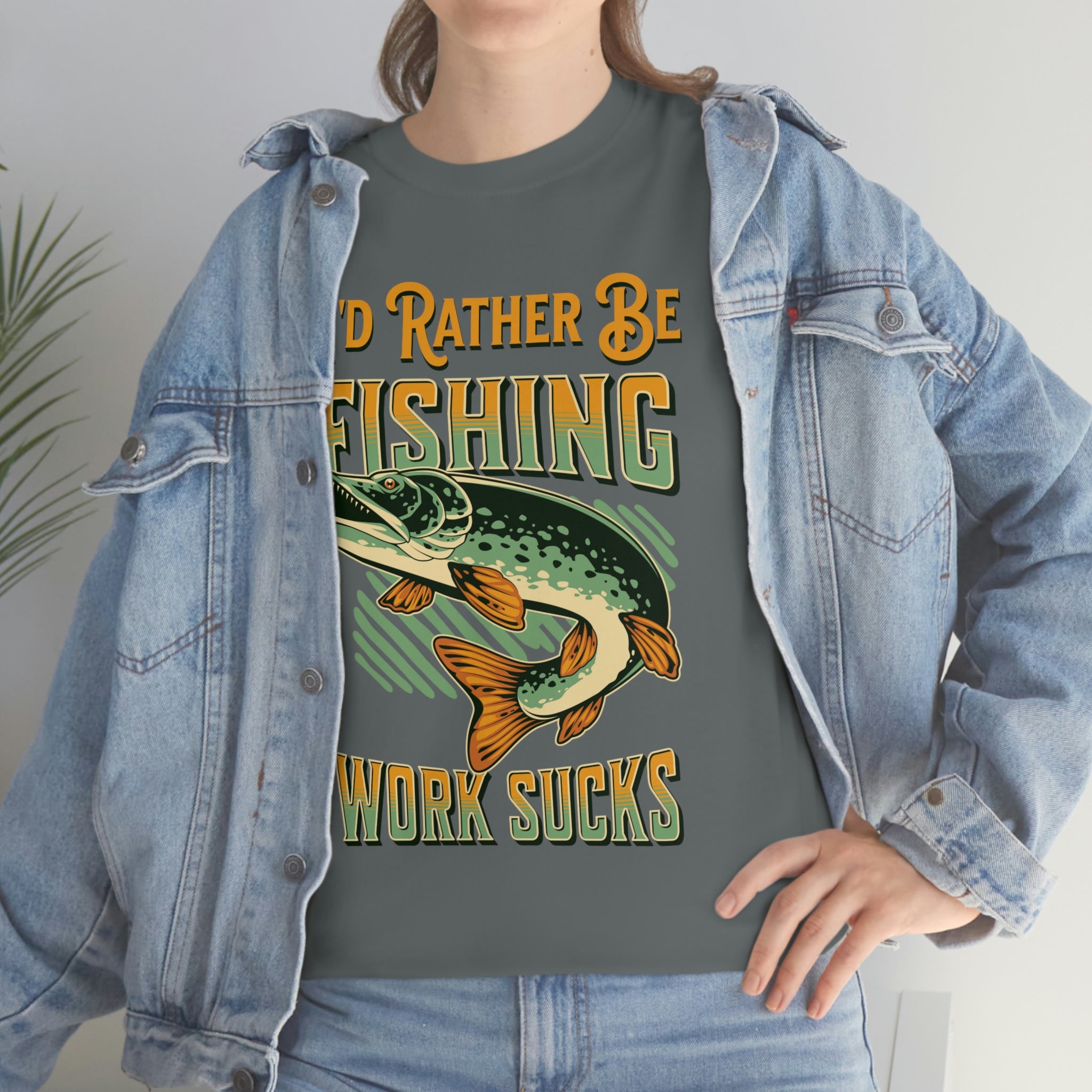 I'd Rather Be Fishing- Fun Shirt, Sport Shirt