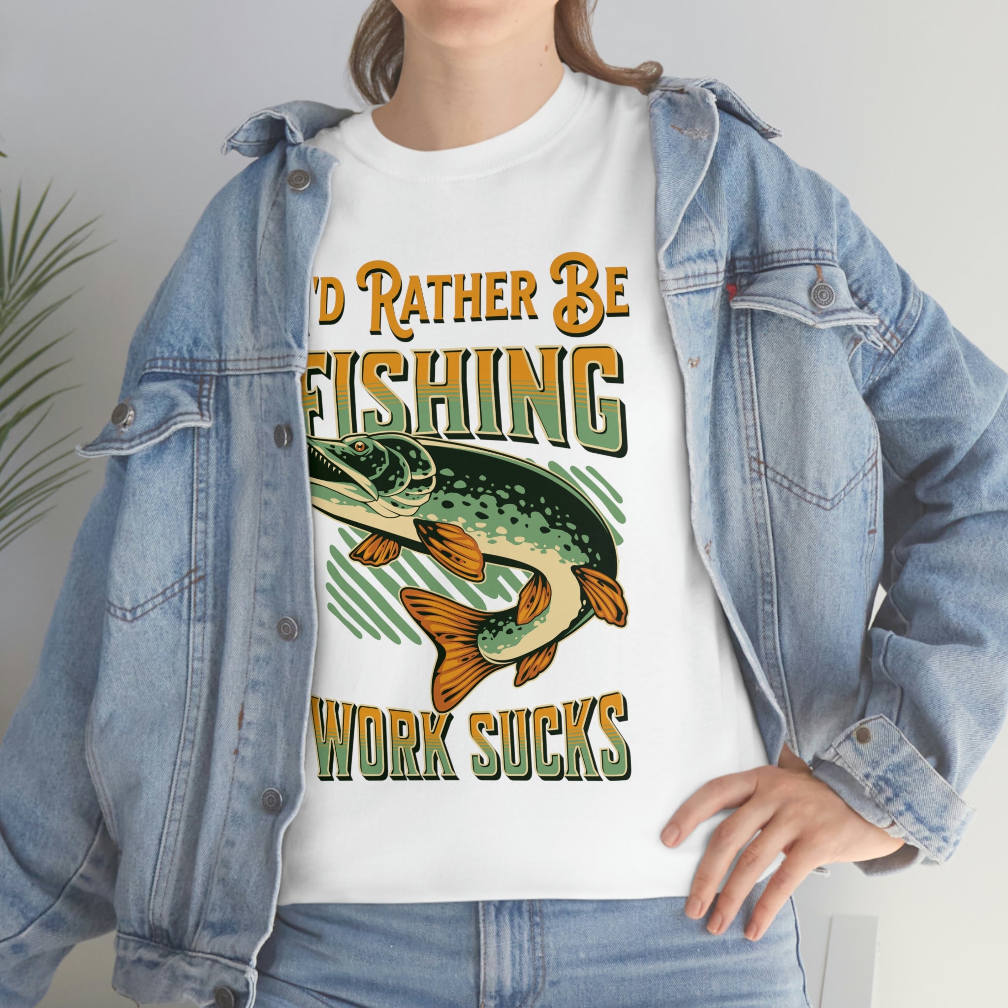 I'd Rather Be Fishing- Fun Shirt, Sport Shirt