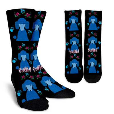Faithful Poodles Socks for Poodle Dog Lovers Blue - Carbone's Marketplace