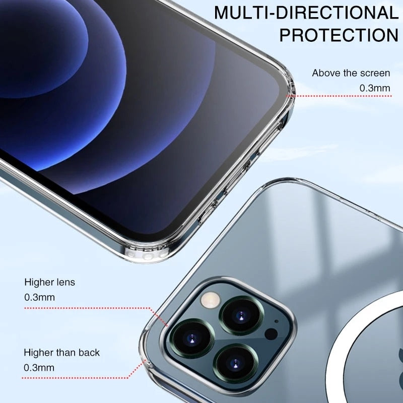 Transparent For Magsafe Magnetic Case