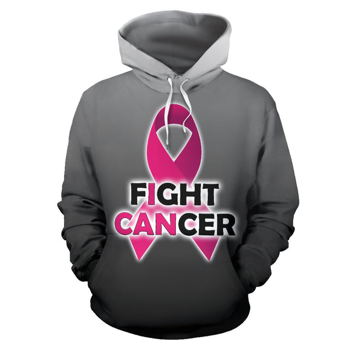Fight Cancer All Over Hoodie - Carbone's Marketplace