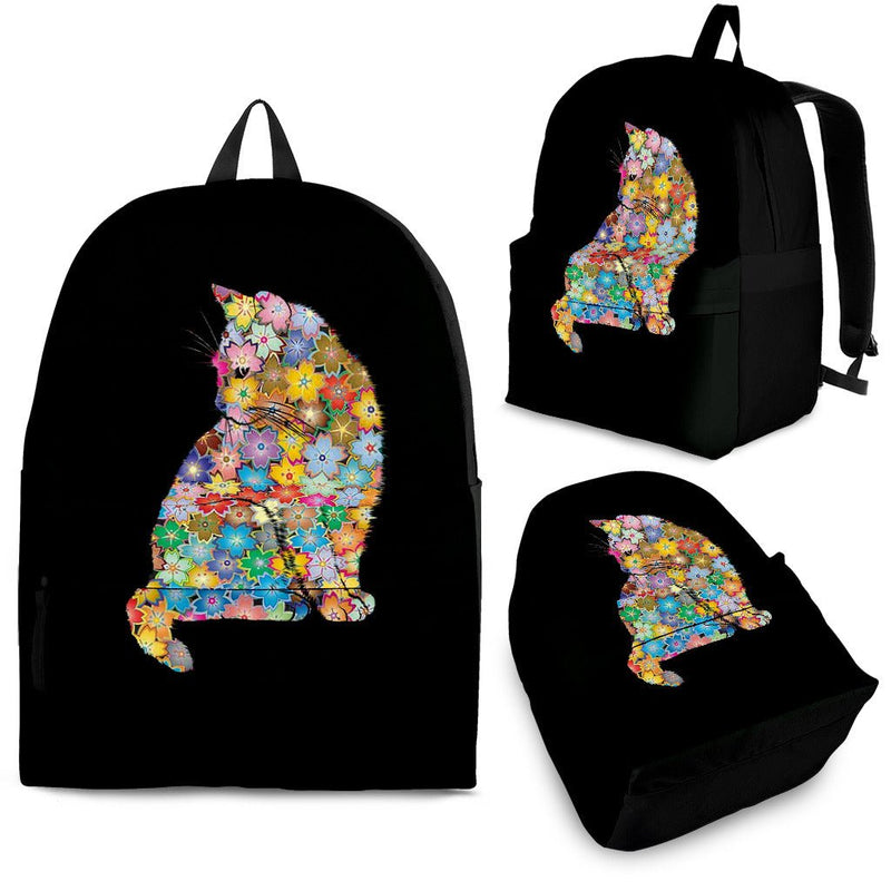 Floral Cat Backpack - Carbone&