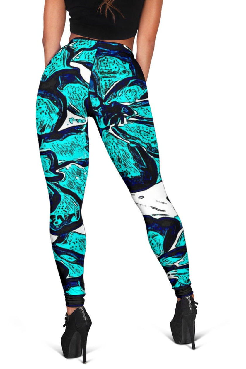 Floral Embosses: Magnolia Daydream 01-01 Leggings - Carbone's Marketplace