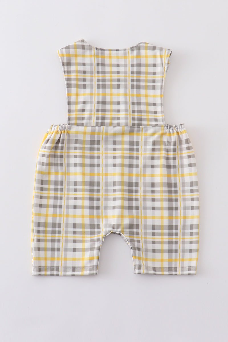 Floral print bee embroidery plaid boy jonjon - Carbone's Marketplace