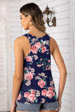 Floral Scoop Neck Tank Top - Carbone's Marketplace