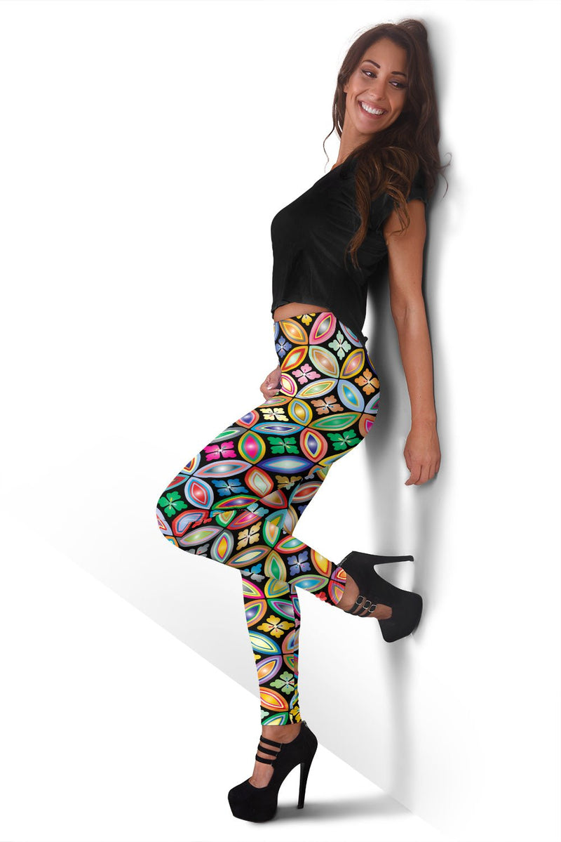 Flower Leggings 1 - Carbone&