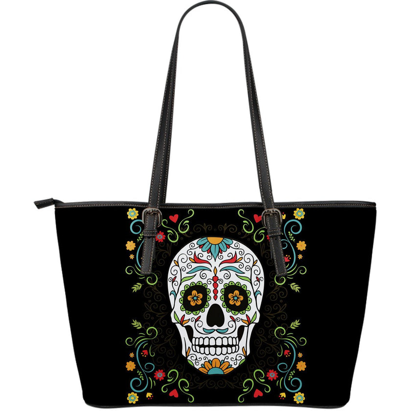 Flower Sugar Skull Large Tote - Carbone's Marketplace