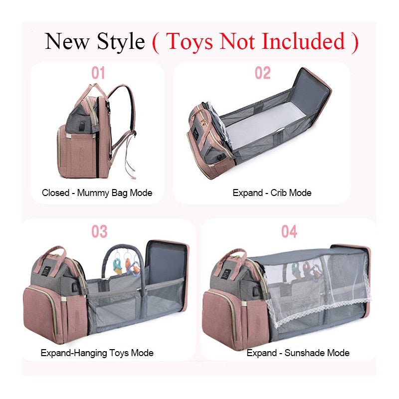 Folding Mommy Bag Lightweight Portable Folding Crib - Carbone's Marketplace