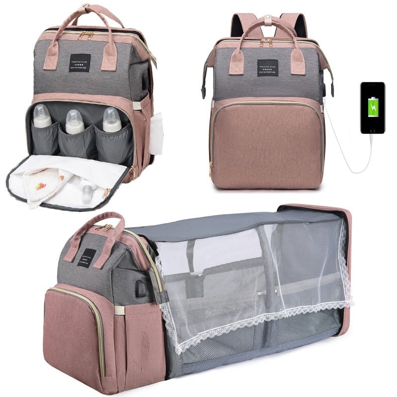 Folding Mommy Bag Lightweight Portable Folding Crib - Carbone's Marketplace