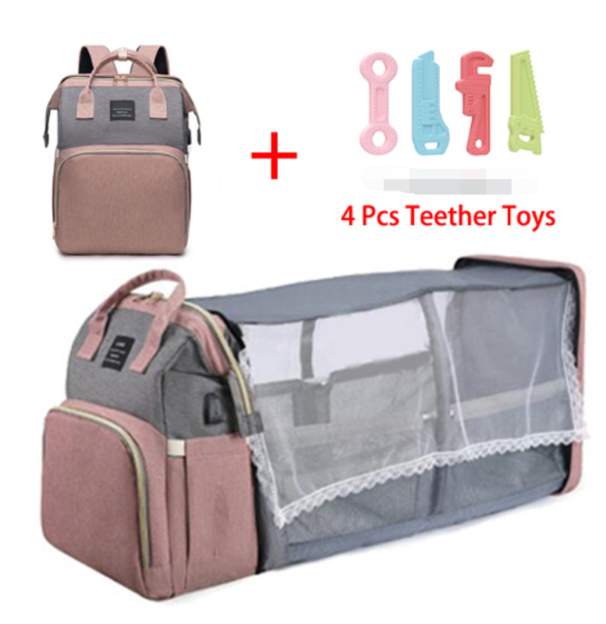Folding Mommy Bag Lightweight Portable Folding Crib - Carbone's Marketplace