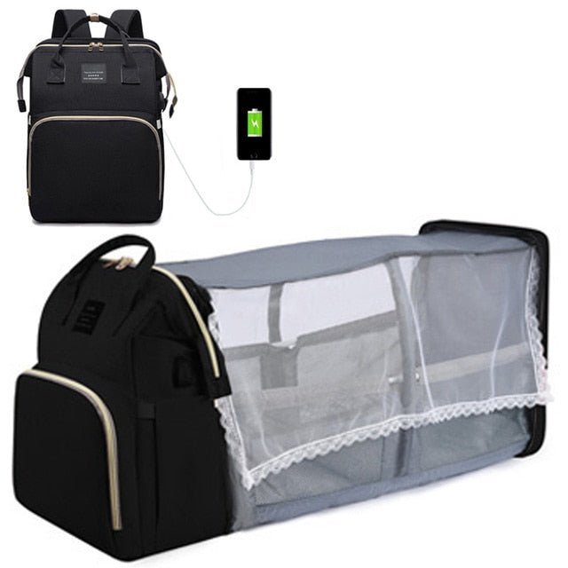 Folding Mommy Bag Lightweight Portable Folding Crib - Carbone's Marketplace