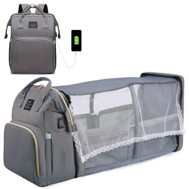 Folding Mommy Bag Lightweight Portable Folding Crib - Carbone&
