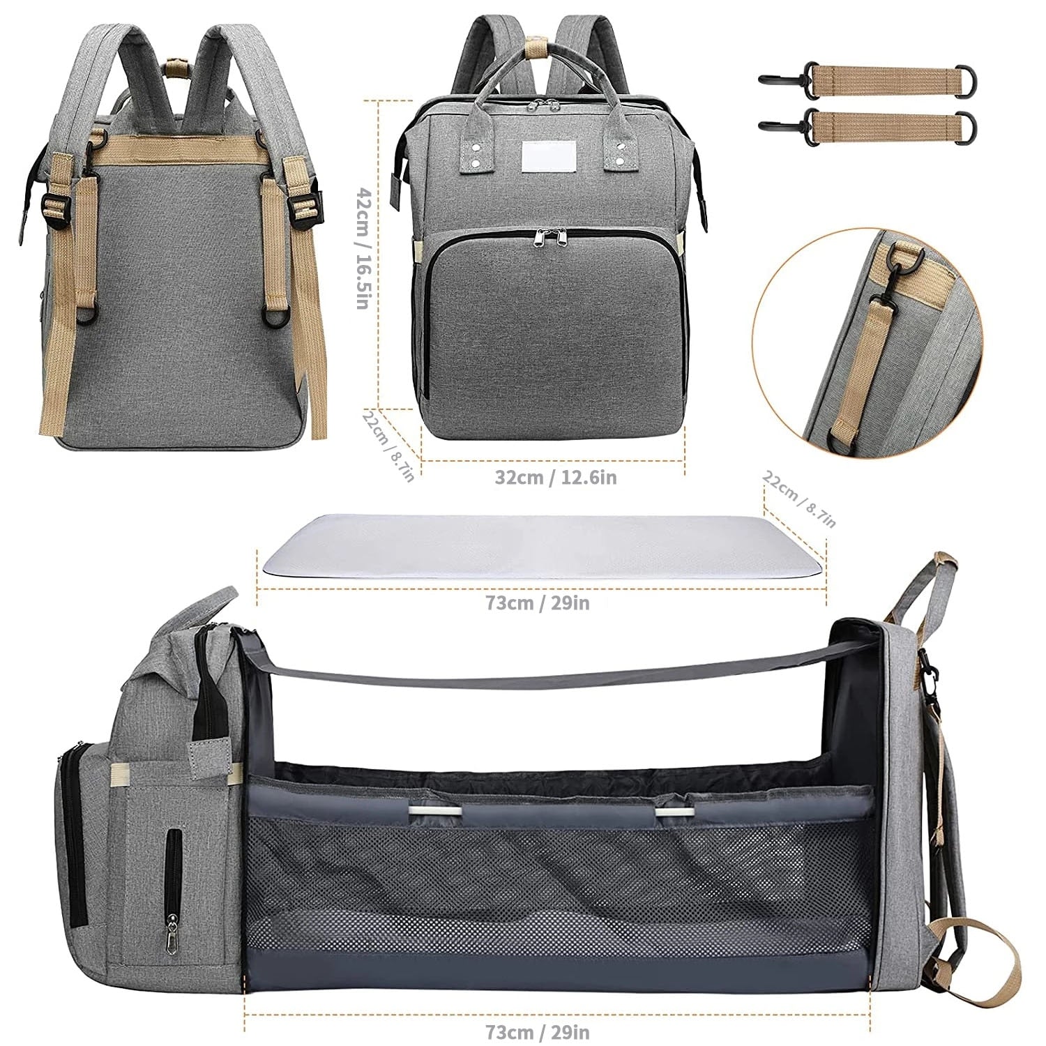 Folding Mommy Bag Lightweight Portable Folding Crib - Carbone's Marketplace