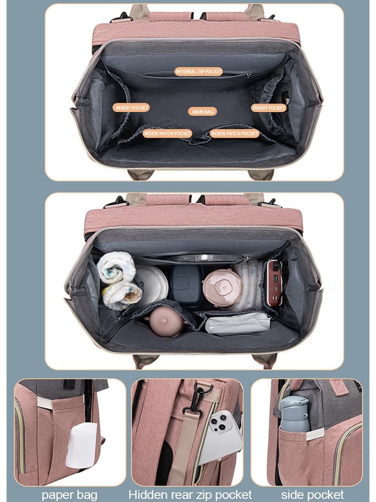 Folding Mommy Bag Lightweight Portable Folding Crib - Carbone's Marketplace